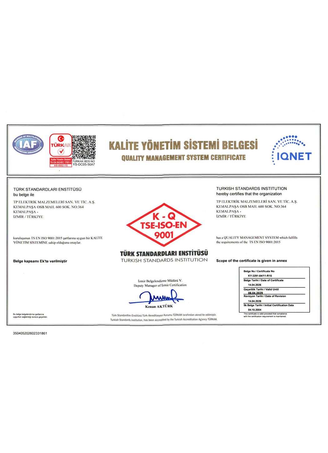 TS EN ISO 9001