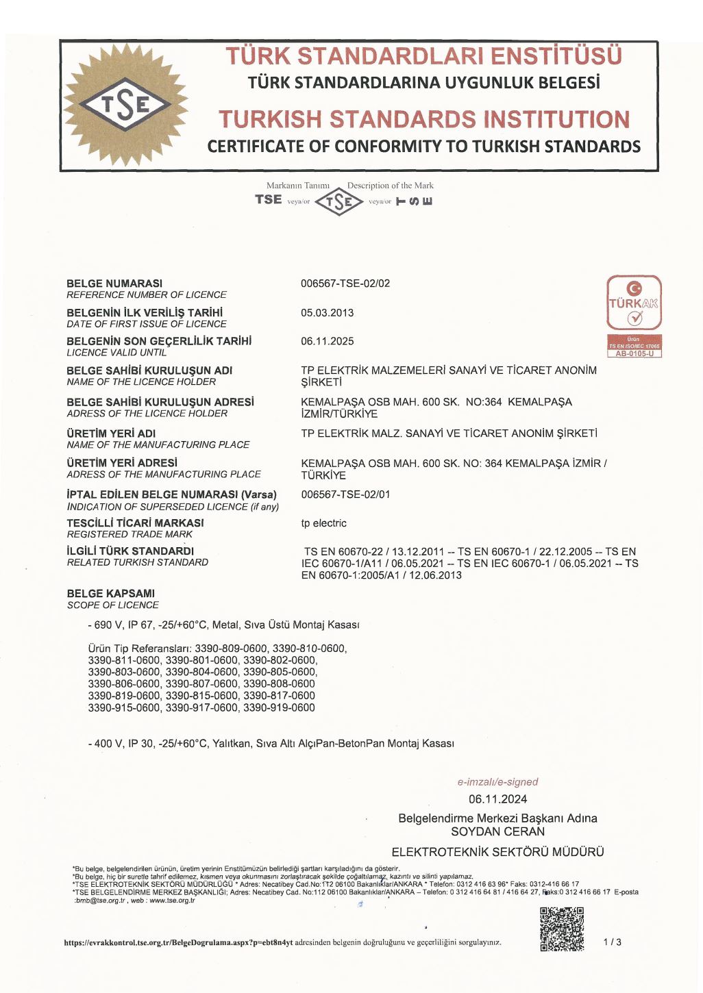 TSE - Termoplastik Buatlar