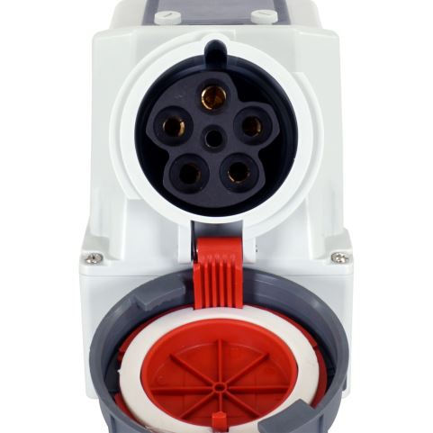 5x63A Wall Mount Socket With Fuse