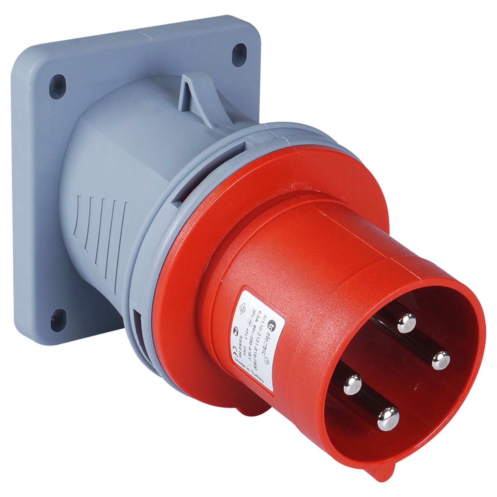 Angled Panel Mount Appliance Inlet | 63 - 125A Plugs and Sockets